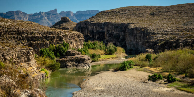 Rio Grande Meanders Through Hot Springs Canyon in Big Bend